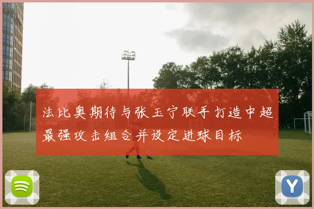 法比奥期待与张玉宁联手打造中超最强攻击组合并设定进球目标