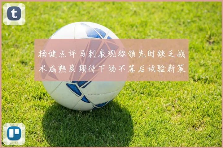 杨健点评马刺表现称领先时缺乏战术成熟度期待下场不落后试验新策略